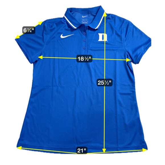 Nike Dri Fit Blue Duke Blue Devils Polo Shirt Women's Medium DZ8413 480 NEW - Picture 2 of 7